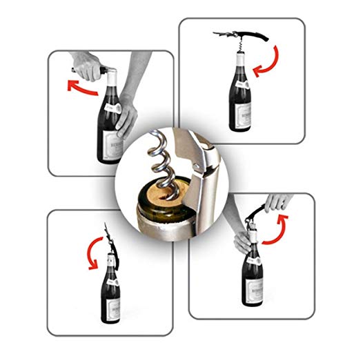Tool Aids - 1pc Waiter 39 S Wine Bottle Opener Corkscrew Knife Pulltap Double Hinged Fz2417 8uhw - Professional Electric Punch Yoss Opener Mouth Biscuit Corkscrew Shock Earphon