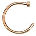 Inspiration Dezigns 22g Surgical Steel Rose Gold Tone Perfect Basics Comfort Fit Nose Hoop