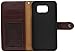 ACEABOVE Galaxy S6 Book Cover Case Leather Wallet cover with Hand Strap - (Chest Nut)
