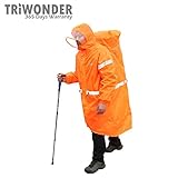 TRIWONDER Reflective Backpack Rain Poncho Hiking Raincoat Rain Cape for Outdoor Backpacking Travel Camping