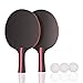 Jebor Professional Ping Pong Paddle & Table Tennis Set - Pack of 4 Premium Rackets - Ideal for Games - 2 or 4 Players Table Tennis Racket Table Tennis Paddles