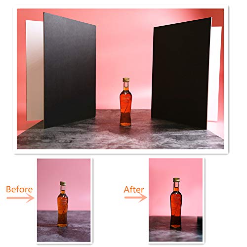 2-PCS-Light-Reflector-3-in-1-Photography-Reflector-Cardboard-A4-12x8-Inch-Size-Folding-Light-Diffuser-Board-for-Still-Life-Product-and-Food-Photo-Shooting-Black-Silver-and-White-2-Pack