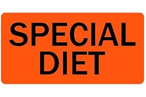 Special Diet Veterinary Labels - 2” x 1”, Fluorescent Orange, [500 Labels/1 Roll] | Alert Staff with Special Instructions - Veterinary Clinics & Hospitals | LabelValue Brand