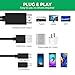 Micro USB to HDMI Cable 6 Feet, MHL to HDMI Adapter 1080P HD HDTV Mirroring &Charging Cable, Digital AV Video Adapter for All Android Smartphones to TV/Projector/Monitor