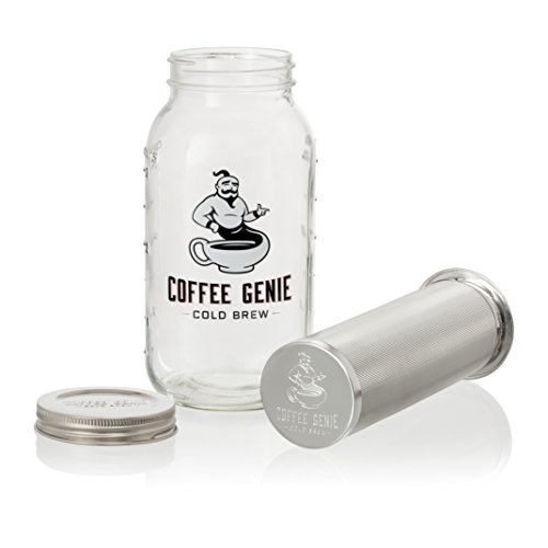 Coffee Genie Cold Brew Coffee Maker2qt Iced Coffee Maker w/Ball Mason
