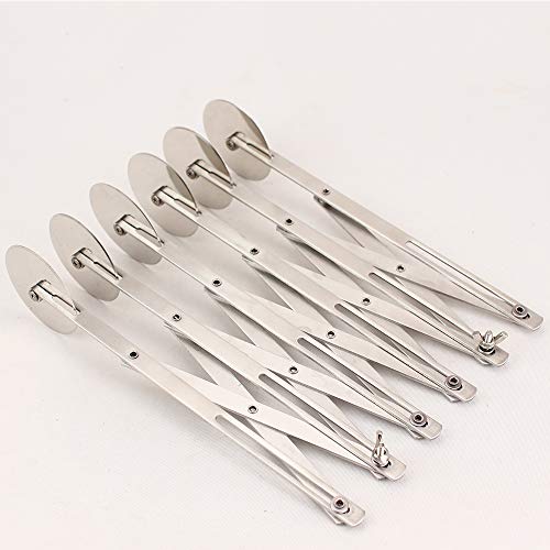 Funtress 6 Wheel Pizza Cutter Stainless Steel Muti-round Blade Pastry Knife Dough Scraper/Cutter/Divider 2 1/4inch