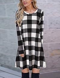 Blooming Jelly - Mini vestido de mujer de manga larga con cuello redondo