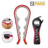 Jar Opener, 5 in 1 Multi Function Can Opener Bottle Opener Kit with Silicone Handle Easy to Use for Children, Elderly and Arthritis Sufferers