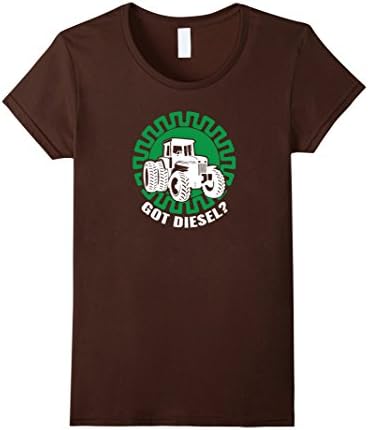 Women's Funny Farming TShirts Small Brown