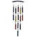 In the Breeze Rainbow Textured Glass Mobile Wind Chime - Colorful Hanging Suncatcher - Hanging Glass Decoration