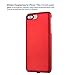 Antye Qi Wireless Charger Charging Receiver Case for iPhone 7 Plus, Matte Coated Finish & Ultra Slim Phone Back Cover Case with Flexible Connector - Red