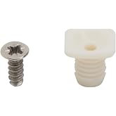 Silverline 8mm Plastic Hinge Dowel Inserts with Screws (50)