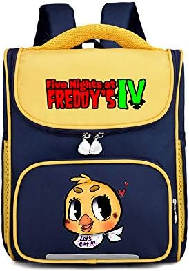 Five Nights at Freddy's Casual Backpack Canvas Toddler Backpack Polyester Multi-Colour Elementary School Kindergarten School Backpack Unisex (Color : Yellow05, Size : 27 X 12 X 33cm)