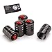 TK-KLZ 5Pcs Chrome Car Bike Scooter Tires Valve Stem Caps for Ford Mustang Car Model Series Decorative Accessories
