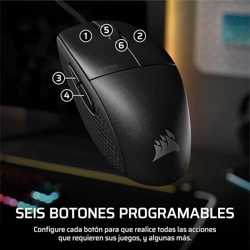 M55 Ratón Ligero para Juegos FPS con Cable – Negro