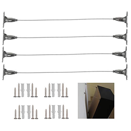 Zengest 4 Pack TV and Furniture Anchors, 150 Lb High Load Furniture Anti-Tip Kit, Protect Baby and Pet from Falling Furniture, Extra Secure Kit - Thumbnail 6