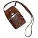Hide & Drink, Liquor Flask Holder with Adjustable Strap (Bottle not Included) Travel Accessory, Full Grain Leather, Handmade, Bourbon Brown