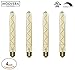 4 pack - Modvera LED Filament Tube Bulb T30 Tubular Bulb Edison Antique Style 5 Watt with 40 watt Equivalent 2200K, Amber Glass E26 Base Dimmable T9 Tube (8.5 inches Long) UL listed and RoHS compliant