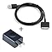 Etotal USB Data Sync Cable for Nook HD 7 in BNTV400 8GB, BNTV600 32GB Slate Smoke + Power Charger Adapter Plug