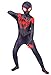 Wandado Lycra Spandex Halloween New into The Spider Verse Miles Morales Cosplay Costumes Adult/Kids (Kids-M(Height 120-130cm), Black)