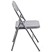 Flash Furniture 4 Pack HERCULES Series Triple Braced & Double Hinged Gray Metal Folding Chair, Grey