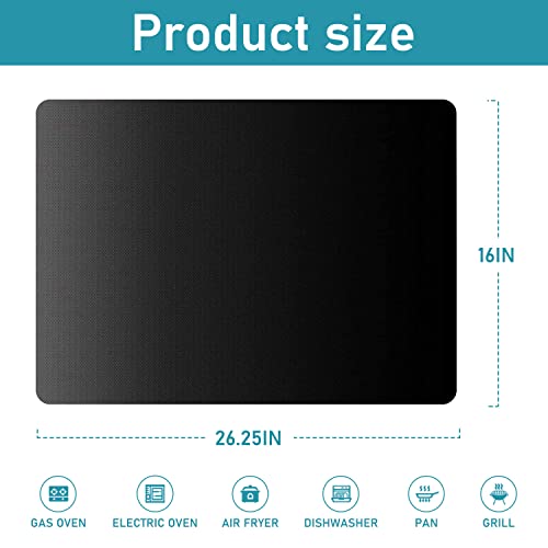 Oven Liners, 3 Pack Large Heavy Duty NonStick Oven Mat Set, BPA and