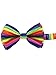 Suspender Bow Tie Set Clip On Y Shape Adjustable Braces, Pant Suspenders Shoulder Straps for Cosplay Party (Rainbow)