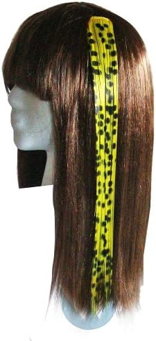 16" Clip in Hair Extension Leopard Animal Print Design (Yellow)