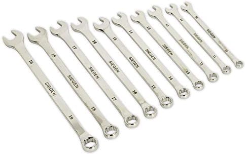 Sealey S0832 Metric Extra-Long Combination Spanner Set, Silver, 10 Pieces - Image 3