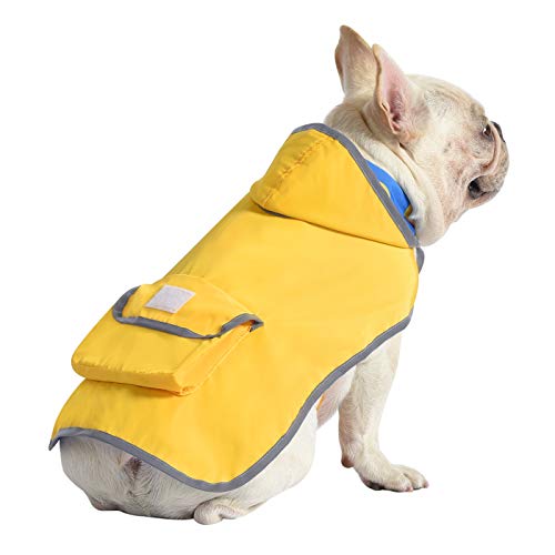 HDE Reversible Dog Raincoat Hooded Slicker Poncho Rain Coat Jacket for