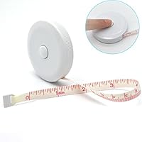 Yojoloin 60 inche Double Scale Retractable Soft Tape Measure Flexible Ruler for Measuring Weight Loss Medical Body Measurement Sewing Tailor Dressmaker Cloth Ruler,White(150cm/60inch)