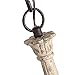 LALUZ Farmhouse Chandelier, French Country Chandelier for Dining Room, White Distressed Wood, 37” L x 28” H