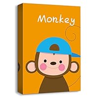 signwin-Canvas Wall Art-Cute Animal Portrait-Canvas Prints Home Artwork Decoration for Kids Bedroom,Bathroom - 12x18 inches