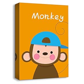 Canvas Wall Art-Cute Animal Portrait-Canvas Prints Home Artwork Decoration for Kids Bedroom,Bathroom - 12x18 inches