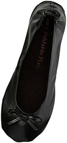 Foldable Flats Shoes black - Expandable Tote Bag for High Heels Folding Womens Shoes