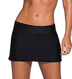 Aleumdr Women's Waistband Swimsuit Skort Bottom Shorts Swimming Panty Boardshort