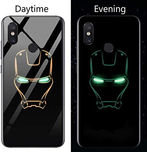 Marvel Venom Iron Man Luminous Glass Phone Case for Xiaomi Mi 8 9 SE Lite Redmi Note 4X 5 6 7 Pro Plus Black Panther Cover Coque (g,for Mi 8Lite)