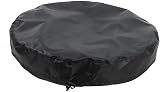Fudeshe 2pk Black Drum Lid Cover 25.59" Stretchable Oxford Cloth 55 Gallon view 2