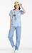 Tooniforms By Cherokee Women's Mock Wrap Toy Fixer Print Scrub Top