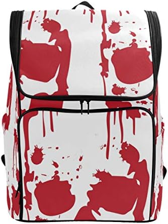DXG1 Backpack for Women Men Teen Girl Boy Halloween Skull Blood White Purse Fashion Bag Bookbag Travel College Casual Daypack Preschool Homecoming Back to School Supplies Large Capacity