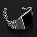 somoder For Fitbit Ionic Bands, Vintage Chain Jewelry Bracelet with Rhinestone Bling for Fitbit Ionic Smartwatch, Adjustable 5.7