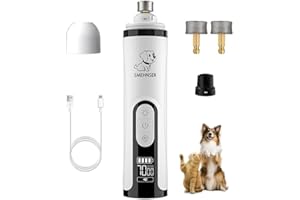Upgrade 2026 Silent Groom Pro Nail Grinder Cordless with LED Light & 3 Speeds,Trimmer Rechargeable Cat and Dog Nail Trimmer w