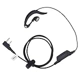 Walki Walki Headset for Baofeng BF-888s Kenwood TK-3160 TK-3230 NX-300 Two Way Radio with Mic PTT Surveillance Walkie Talkie Earpiece,G Shape-LeiMaxTe