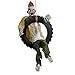 Halloween Haunters 3' Animated Hanging Swinging Tire Zombie Boy Reaper Prop Decoration - Kicking Legs, Haunted Laugh, Red Evil Eyes - Battery Operated