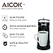 AICOK Single Serve Coffee Maker Brewer for K-Cup Pod, 800W 2mins Quick Brew Technology Coffee Machine with 12oz Water Tank, One-Touch Operation and Compact Design, Black, 2019 Updated