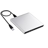 VicTsing External Blu-Ray Drive,Slim USB 3.0 Blu-Ray Drive CD/DVD Burner/Writer with 3D 4K Blu-ray Disc Playback,Super-Fast Blu-Ray Writing Reading Speed,for Notebook Netbook Desktop,Silver