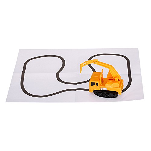 Goolsky GOLD LIGHT Magic Mini Construction Truck Driller Follow Black Drawn Line Toy Car