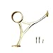 KegWorks Combination Foot Rail Bracket - Polished Brass - for 2
