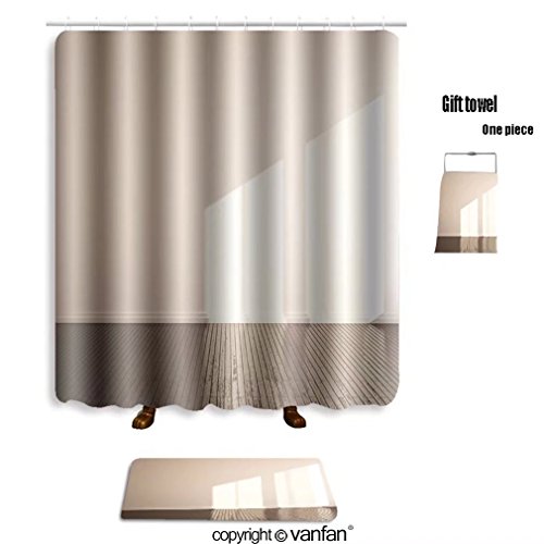 On Sale Vanfan Bath Sets With Polyester Rugs And Shower Curtain