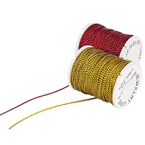 ROSENICE Strings Ropes Cords 10 Colors 10M 0.5mm for DIY Necklace Bracelet Craft Making